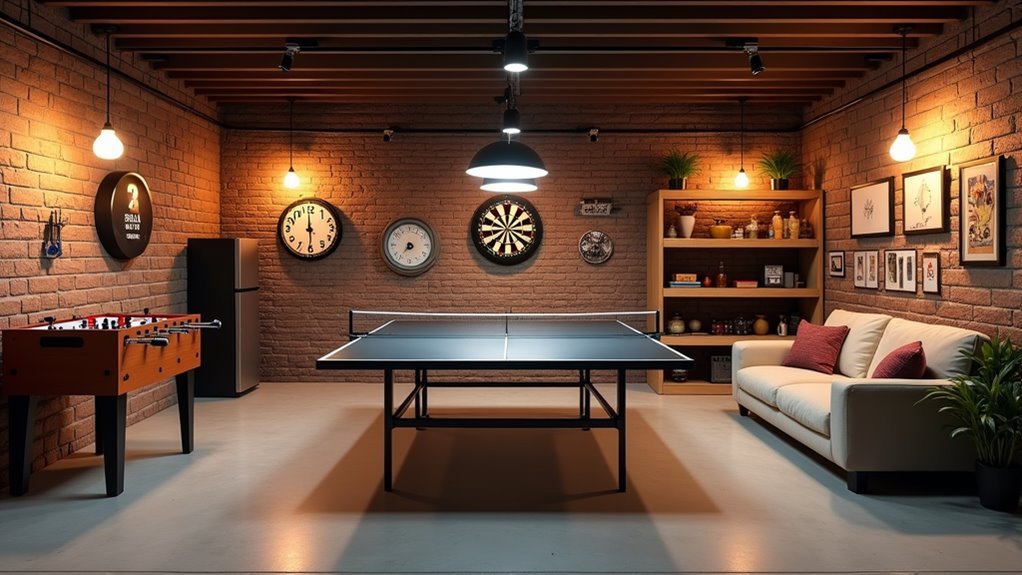 versatile garage game spaces