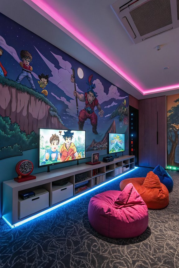 vibrant animated fictional worlds