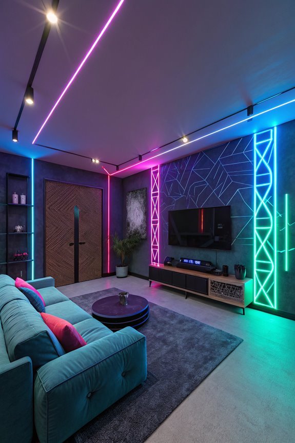 vibrant glowing decorative illumination