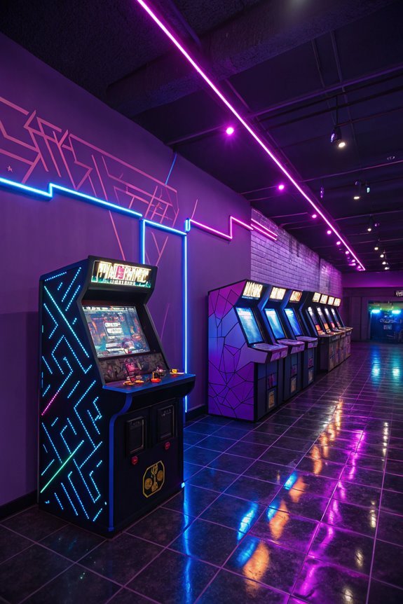 vibrant retro gaming atmosphere