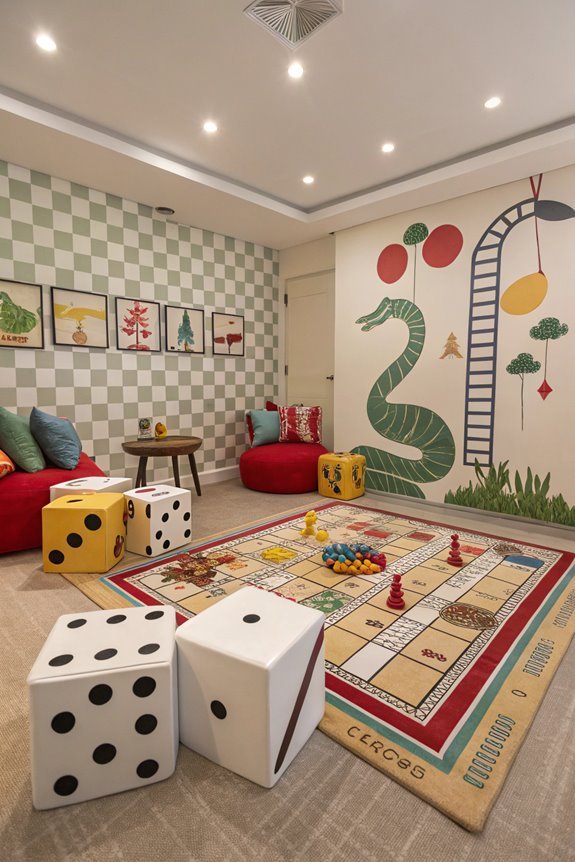 vintage game themed decorations